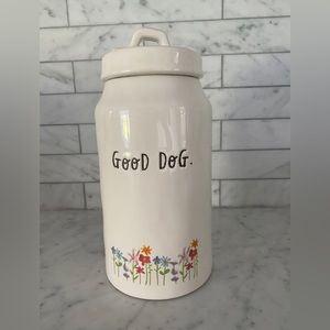 Rae Dunn dog treat jar